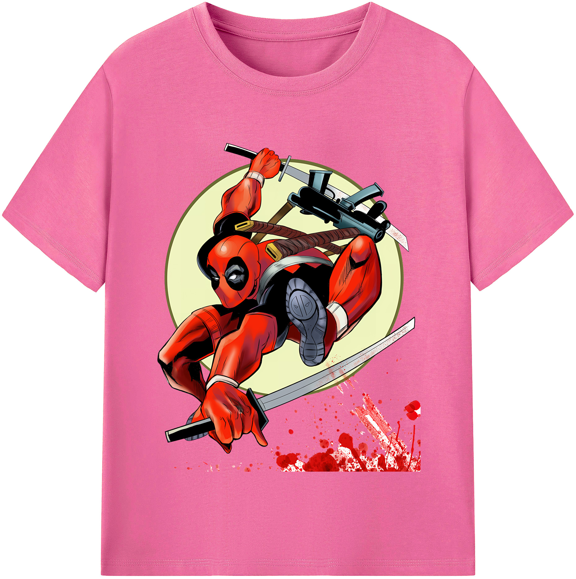 （画像用） Deadpool デッドプール レディースカジュアルプリントTシャツ（綿100％）